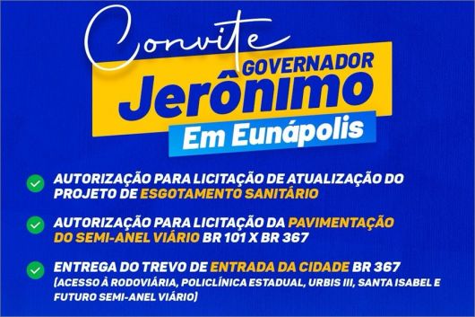 Foto: Ascom/ Prefeitura de Eunápolis